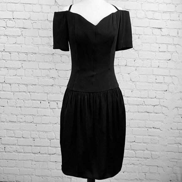 VTG 90s Nicole Miller/Anne Taylor Drop Waist Cocktail Dress - Picture 1 of 14